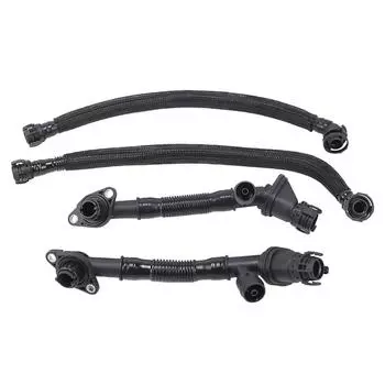 4Cps левая+правая труба вентиляции картера 11157575641 для Bmw 550I 650I 750I X5 X6