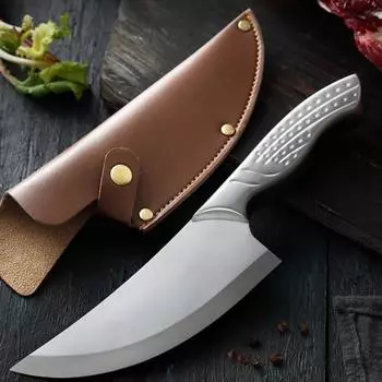 4CR13 кухонный нож для разделки мяса из нержавеющей стали, рыболовный нож, мясницкий нож, нож для резки рыбы, инструмент для приготовления пищи на открытом воздухе without cover