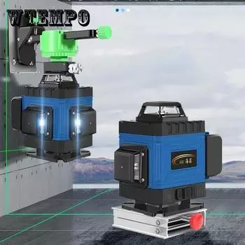 4D 16-линейные зеленые лазерные уровни 360 горизонтальных вертикальных перекрестных линий с автоматическим самовыравниванием сверхмощного лазерного луча 8 Lines