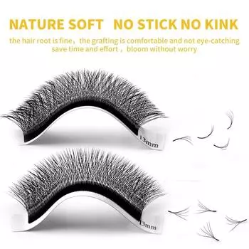 4D/5D/6D W-образные накладные ресницы из искусственной норки, готовые объемные вееры, натуральные мягкие ресницы, автоматическое цветение, легкое распушение D&0.07mm&9mm