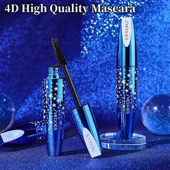 4D быстросохнущая тушь для макияжа с длинными завитками водонепроницаемые ресницы черного цвета 1 pcs чёрный