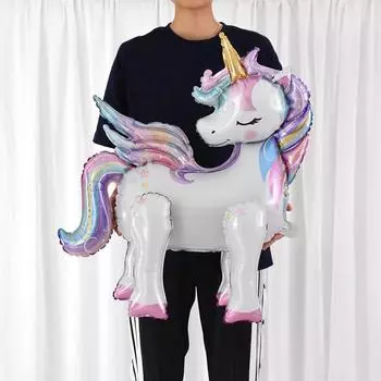 4D единорог фольгированные шары слон животное стенд воздушный шар для детей девочек единорог день рождения украшения принадлежности для детского душа as picture львиный