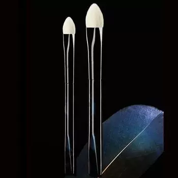 4D маленькая кисть для макияжа Кабуки с прецизионным бликом и растушевкой, кисть для макияжа, мягкая козья шерсть, квадратный конический универсальный косметический инструмент