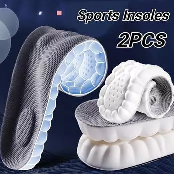 4D массажные стельки, супер мягкие стельки для спортивной обуви, стельки для ног, корзины для бега, подошва для обуви, поддержка свода стопы, ортопедические вставки унисекс 35-36
