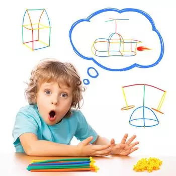 4D Космическая трубочка для самостоятельного сшивания, игрушка для раннего образования, головоломка для раннего образования, трубка для сшивания, взаимодействие родителей и детей