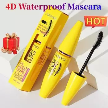 4D водостойкая тушь для завивки ресниц, водонепроницаемое наращивание ресниц, черный 1 pcs чёрный
