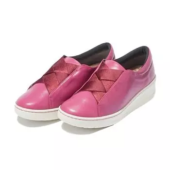 4E Cross Rubber Water Repellent Sneakers Made in Japan Japanese Shoe Size Adult Number cm Pink [Miss Kyoko] Slip-On Women s 22.0 розовый