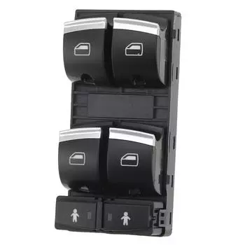 4F0959851J Переключатель управления электрическим стеклоподъемником Кнопка стеклоподъемника 4F0959851J Замена для кнопки электростеклоподъемника S6 RS6 чёрный