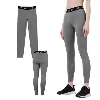 4F H4L22 SPDF351 Средне-серые меланжевые леггинсы M M серый