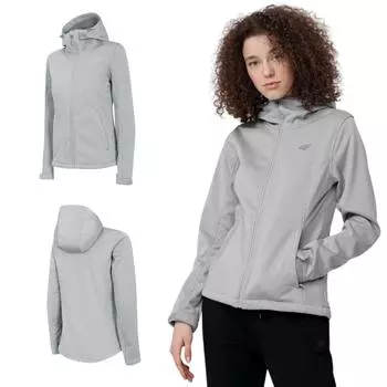 4F Softshell H4Z22 SFD350 Серая меланжевая куртка Xs XS серый