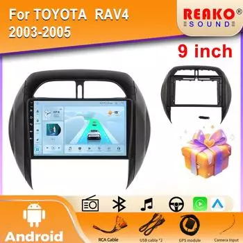 4G Carplay 2din Android автомобильный радиоприемник мультимедиа видеоплеер для TOYOTA RAV4 2003-2005 навигация GPS стерео головное устройство BT 4 core 2GB+32GB carplay