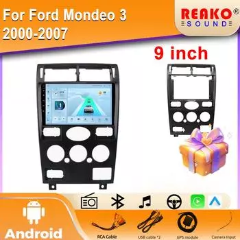 4G Carplay 2din Android автомобильный радиоприемник мультимедиа видеоплеер для Ford Mondeo MK 3 2000-2007 навигация GPS стерео головное устройство BT 4 core 2GB+32GB carplay