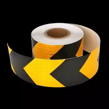 4inch*16FT Waterproof Reflective Tape Yellow-Black Conspicuity Adhesive Safety Stickers Arrow Warning Reflector Tapes For Trucks
