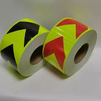 4Inch Arrow Reflective Tapes Conspicuity Waterproof Safety Caution Reflectors Warning Stickers DIY 1Meters For Car Truck Vehicle
