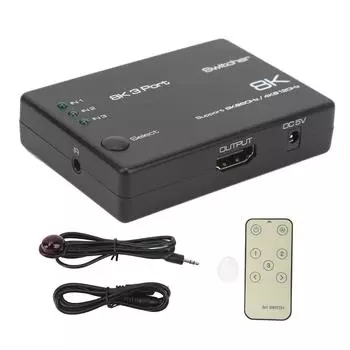 4K 120 Гц 8K 60 Гц 3 входа 1 выход Ultra HD выходной коммутатор селектор сплиттер поддержка HDR HDCP2.3