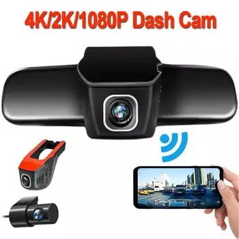 4K 2K 1080P Dash Cam Car DVR Camera Wifi Invisible 24h Recorder для Volkswagen Honda Toyota Corolla Nissan Hyundai Kia Ssangyong 0GB