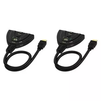 4K 2K 3D HDMI-kompatibler Switch 4K 30Hz 3D KVM Splitter Hub Kabel fr PS3 DVD T