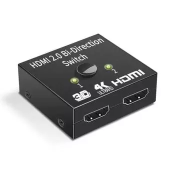 4K 60 Гц HDMI-переключатель 2 в 1 из 1080P HD HDCP 3D HDR HDMI Switcher Box двунаправленный видеоразветвитель для портативных ПК Xbox PS3/4/5 ТВ-приставка ТВ-проектор Matches the image