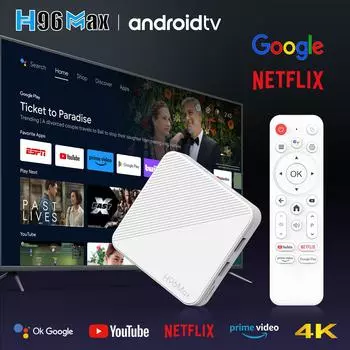 4K Android 14.0 TV Stick Set 2.4GHz+5GHz Dual-mode WiFi 6 Smart TV Box 2+16G HDR10+ Top Box Bluetooth Media Player Support YouTube Netflix US Plug