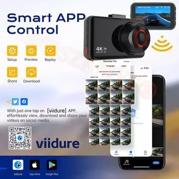 4K Dash Cam для автомобилей Dual Len Car DVR GPS WIFI Камера переднего и заднего вида для видеорегистратора автомобиля ночное видение Black Box NONE