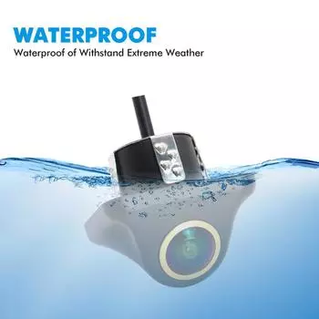 4K HD Автомобильная камера заднего вида с углом обзора 180 ° Fisheye CVBS AHD 1920x1080P Ночное видение Водонепроницаемая камера заднего вида для парковки