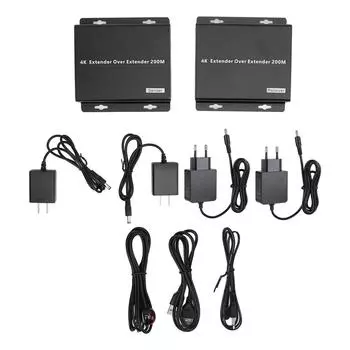 4K HD Extender Plug and Play 3840 X 2160 30 Гц KVM HD Ethernet Extender для мониторинга видеоконференций US Plug 100-240V