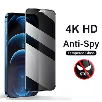 4K HD iPhone 13 11 12 Pro Max Mini Privacy Закаленное стекло Защитная пленка для экрана конфиденциальности для iPhone XS MAX XR X SE 6 6S 7 8 Plus Стекло For iPhone 11