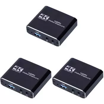 4K HDMI-Compatible Game Capture Card 1080P 60Hz USB3.0 Recorder Box Device 60FPS