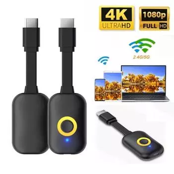 4K HDMI TV Stick 2,4G/5G Беспроводной Wi-Fi Дисплей ТВ-ключ HDMI-совместимый видеоприемник Зеркальное отображение экрана на ТВ-проектор Mirascreen для IOS Android