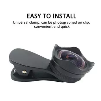 4K-объектив для камеры смартфона 0,45-кратный широкоугольный 15-кратный макрообъектив для телефона с универсальным зажимом, совместимый с чёрный