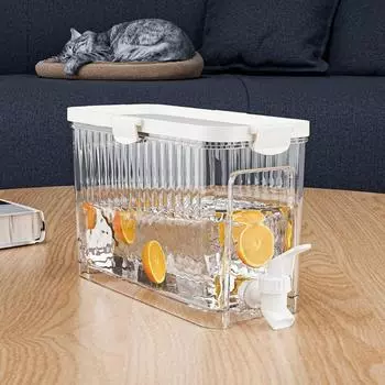 4L Cold Water Kettle with Faucet Transparent Juice Jug New Drinking Water Bottle Outdoor Camping 4L