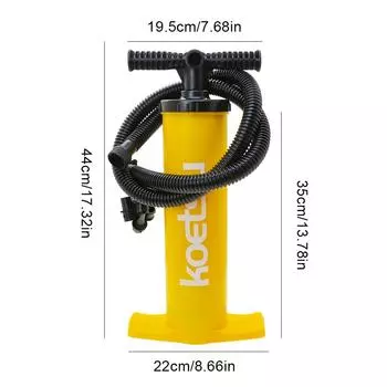 4L Kayak Air Pump Double Action Inflation Pump Portable Hand Pump Handheld Air Inflator for SUP Surfboard Inflatable Boat