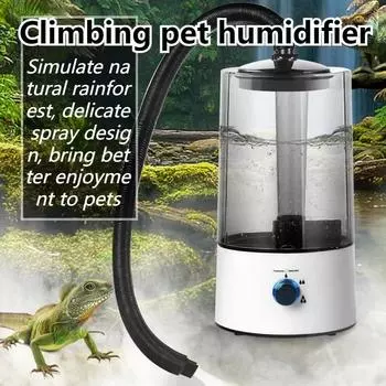 4L Увлажнитель для рептилий Террариумный туманообразователь Автоматическое отключение Предотвращает сухой ход Прочный для черепах с удлинительным шлангом EU белый