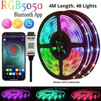 4M/5M 5050 USB 5050 RGB светодиодные ленты фоновая атмосфера световые полосы цвет Bluetooth для домашнего ТВ ПК сад вечеринка и многое другое 1m
