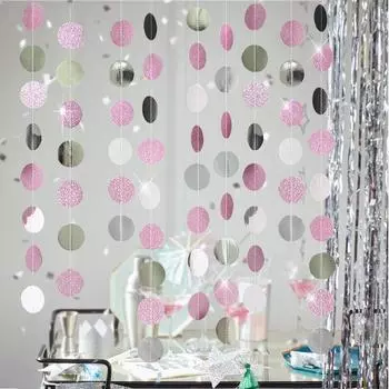 4M бумажная звезда круглая гирлянда баннер для взрослых украшения на день рождения для детей мальчик девочка детский душ подвесной занавес DIY свадебный декор