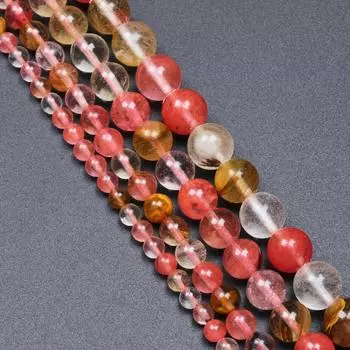 4mm/6mm/8mm/10mm 30-60Pcs Smooth Round Loose Beads For DIY Bracelet Jewelry Making Fashion Beads Gifts Girls Natural Stone Charm Women Accessories 60Pcs 4mm