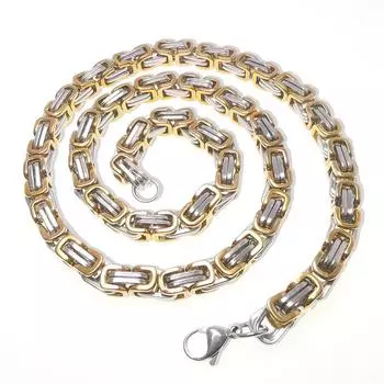 4MM/6MM Новое модное ювелирное ожерелье из нержавеющей стали в стиле хип-хоп Золотое ожерелье 4MM45CM