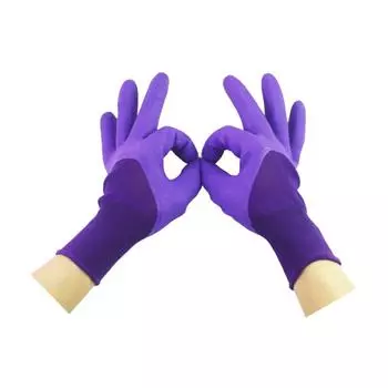 4Pairs Permeable Fabric Gardening Gloves Prick-proof Design Permeable Gloves Latex Gloves Digging