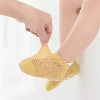 4Pairs/set Baby Boy Girl Sock Summer Mesh Thin Newborn Socks For Girls Boys Casual Toddler Short Floor Sock Anti-slip 0-1Y(S)