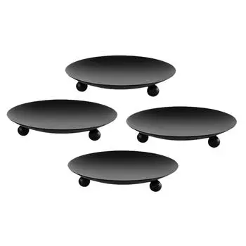 4PC Черный подсвечник Подсвечник Украшение Подсвечники из кованого железа One Size чёрный
