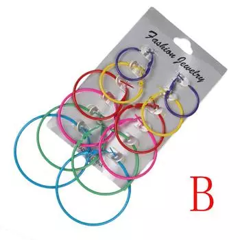 4PC Мода Тенденция Крест Русалка Хвост Любовь Леди Ювелирные Изделия разноцветный