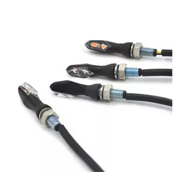 4Pcs 12V Mini Motorcycle General LED Turn Signal Lamp Indicator Lights Kit Amber