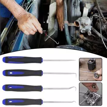 4PCS 16cm Car Oil Seal Screwdriver Set Hose Removal Hook Set O Seal Gasket Puller Remover Pick Hooks Repair Tools