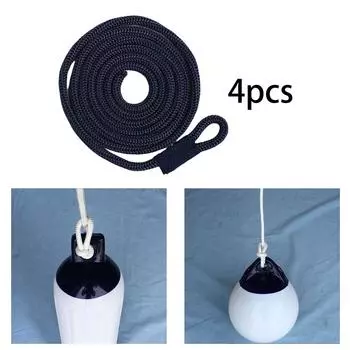 4pcs 1.5m Marine Boat Bumpers Fenders Lines 0.65x150cm Boat Dock Lines Dock Protector Docking Rope Boat Fenders Bumper Ropes белый