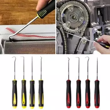 4Pcs 24cm/16cm Car Auto Vehicle Oil Seal Screwdrivers Set O-Ring Seal Gasket Puller Remover Pick Hooks Tools Sealing Tools синий