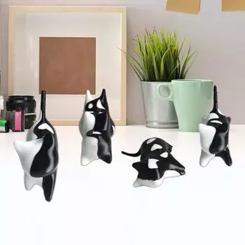 4Pcs 3D Printed Calico Cat Detachable Spliced Cat Puzzle Fidget Toy Decompression Desktop Ornament