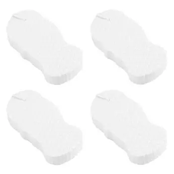 4Pcs 3D Ultra Soft Exfoliating Body Scrubber Fish Scale Pattern Bath Sponge with Lanyard Design Shower Sponge