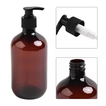4pcs 500ml Bathroom Soap Dispensers Reusable Hand Pump Dispenser Shower Gel Lotion Shampoo Re-fillable Bottle Containers зелёный
