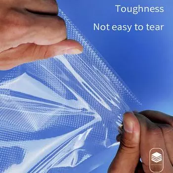 4pcs 5m vacuum sealed food bag roll, free of bisphenol A, seven layer co extruded diamond pattern vacuum preservation bag