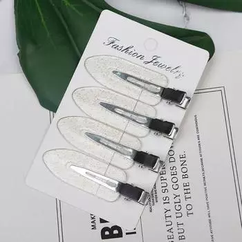 4pcs 6cm Hair Clips No Bend Seamless Hair Clips Side Bangs Barrette Makeup Washing Face Accessories Women Girls Styling Hairpins